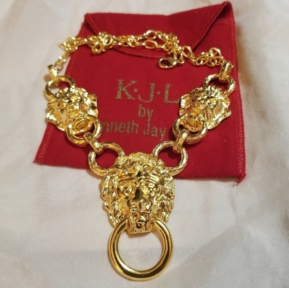 Kenneth Jay Lane Jewelry - KENNETH Jay Lane Lion Door Knocker Necklace